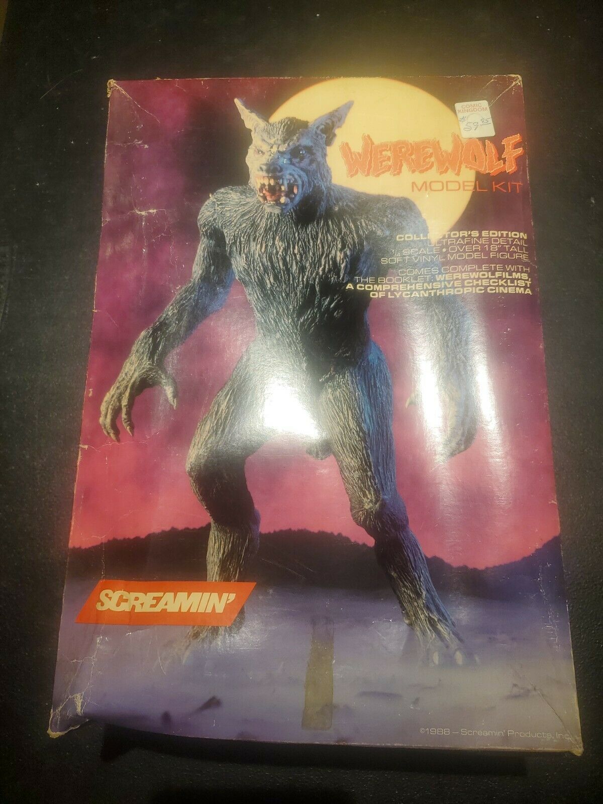 Screamin' Werewolf Model Kit 1/4 Scale, Over 18" Tall, Soft Vinyl 1988 Complete