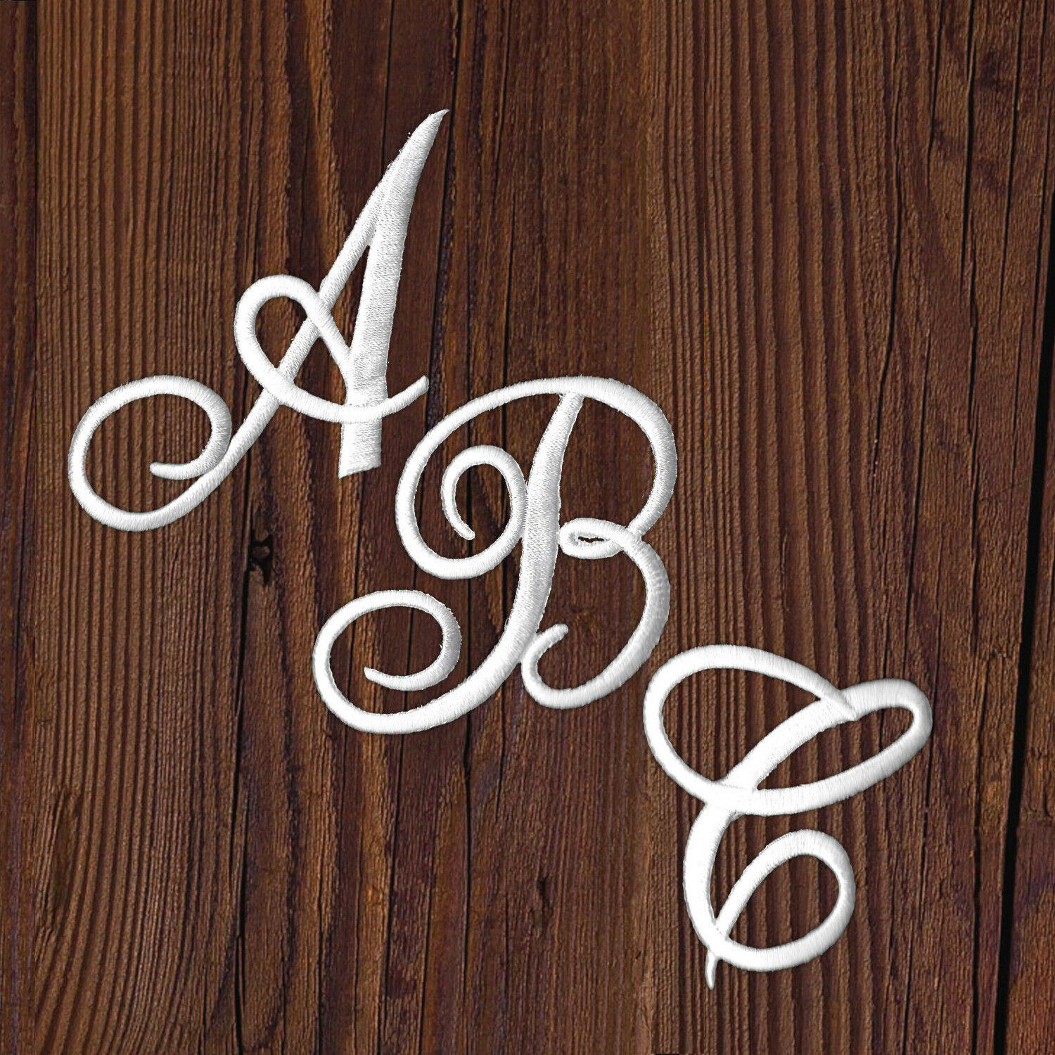 Monogram Iron On Letter Patches, Script Embroidered Letters, 3 Colors USA Seller