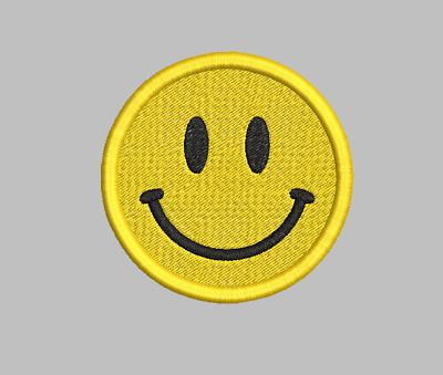 Smiley Face Smiles Patch Iron On Sew On Hook Applique Satisfaction Guaranteed